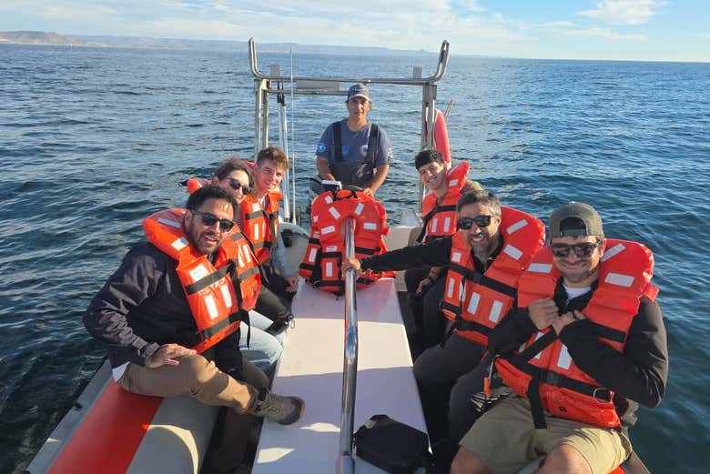 Foto de grupo durante la travesía 