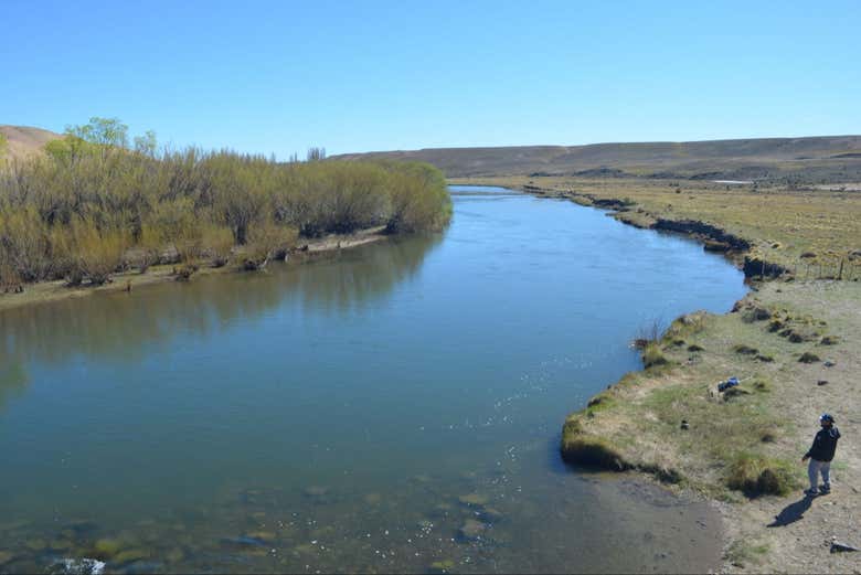 O leito do rio durante o inverno