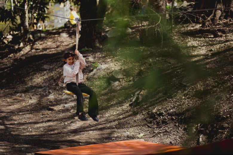 Una zip line per bambini