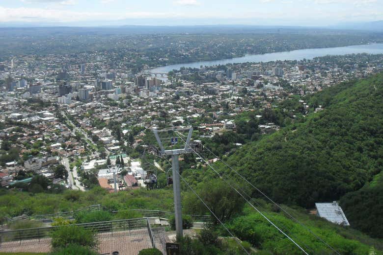 Vue depuis le télésiège de Villa Carlos Paz