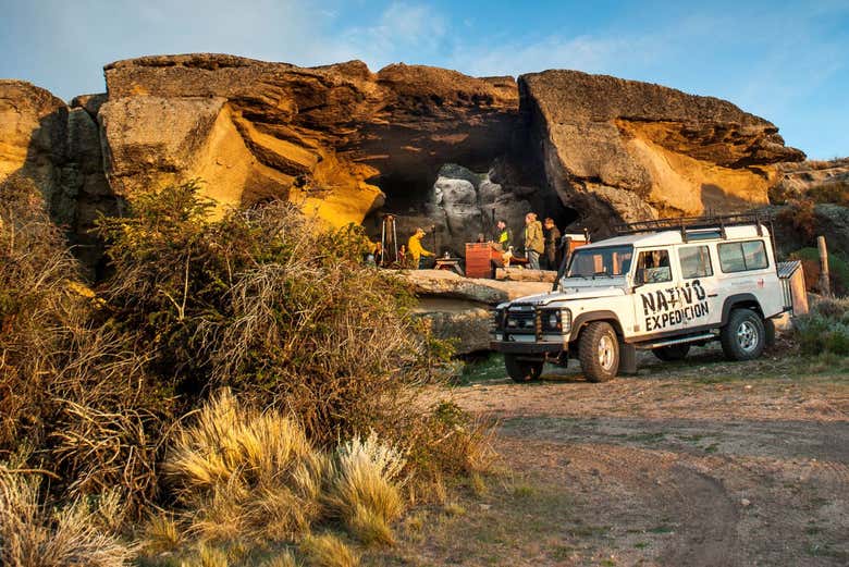 Em uma das paradas durante o tour