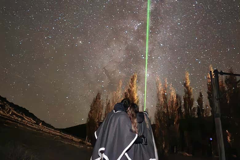 Contemplando el cielo estrellado de El Calafate