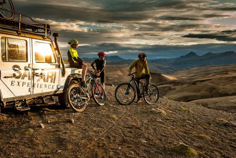 Recorriendo El Calafate en bicicleta