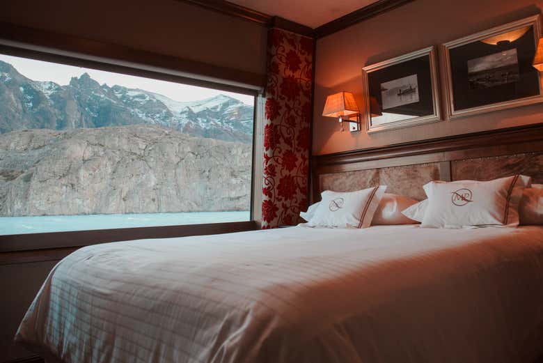 Um dos camarotes do cruzeiro