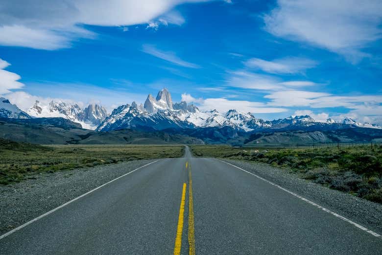 Carretera que nos conducirá hasta El Chaltén