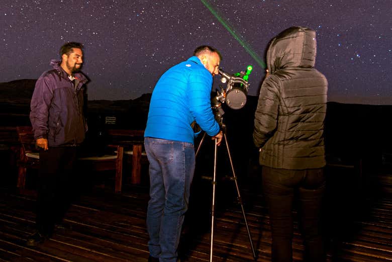 Disfrutando de la observación de estrellas