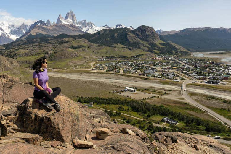 Contemplando los paisajes de El Chaltén
