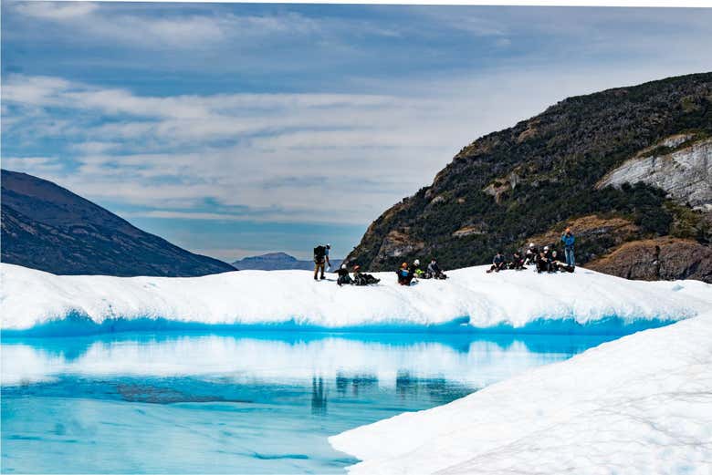 Fazendo uma pausa no Perito Moreno