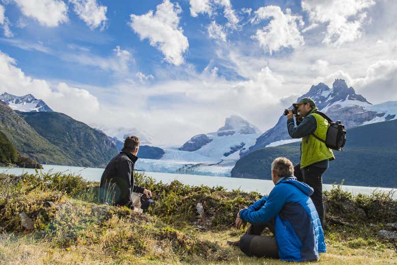 Enjoying the landscape next to Spegazzini Glacier