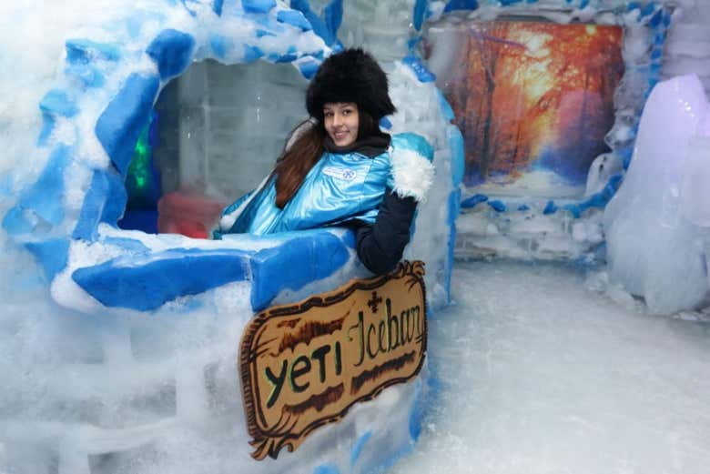Diversão no interior do Ice Bar