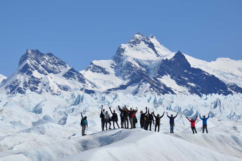 Durante a trilha pelo Perito Moreno