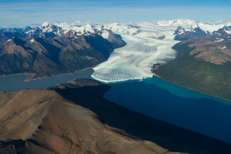 El Glaciar Perito Moreno a vista de pájaro