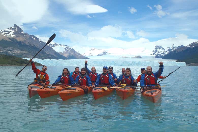 Enjoying the kayaking experience
