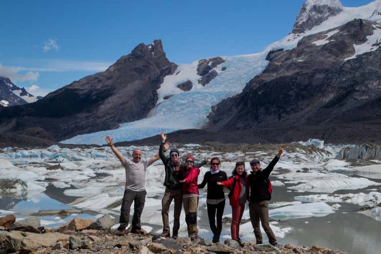 Enjoying the views of Lake Frías Superior