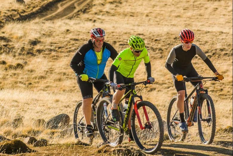 Durante la ruta en bicicleta