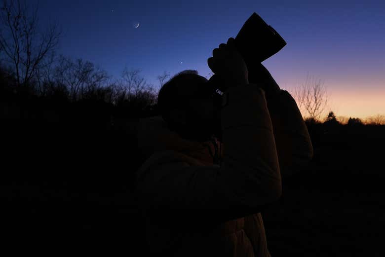 Usando el telescopio para la observación astronómica
