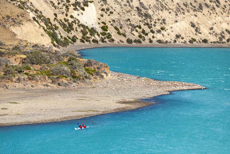 Vista aerea del fiume di Santa Cruz