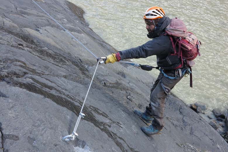 Alpinismo en el glaciar Cagliero