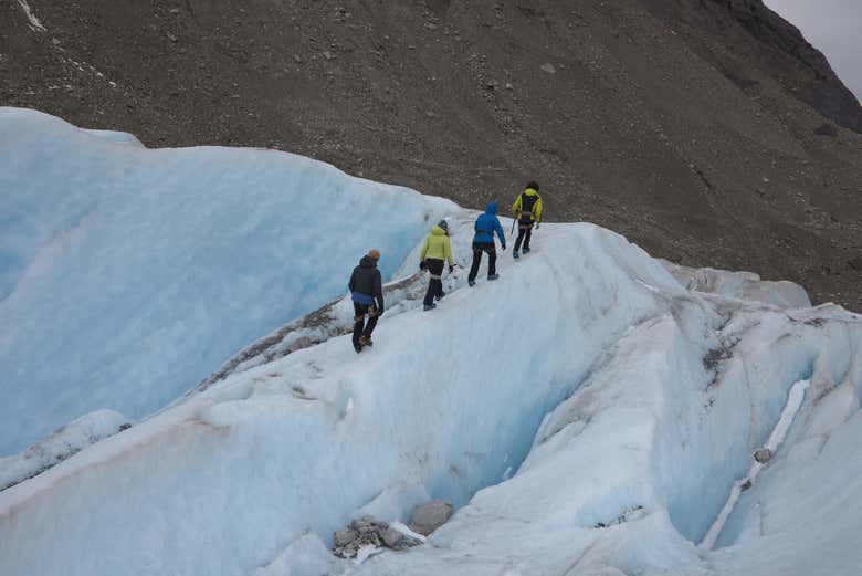Disfrutando de la ruta de trekking