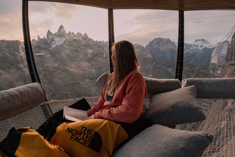 Un momento de relax con el Fitz Roy de fondo