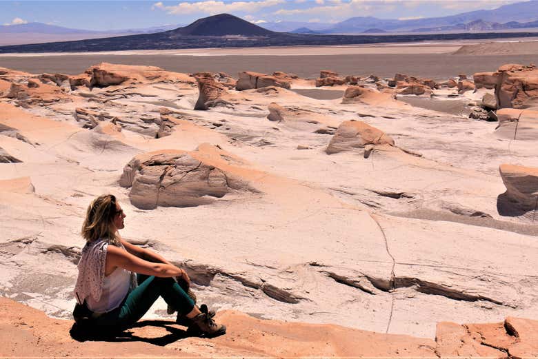 Contemplando o Campo de Piedra Pómez