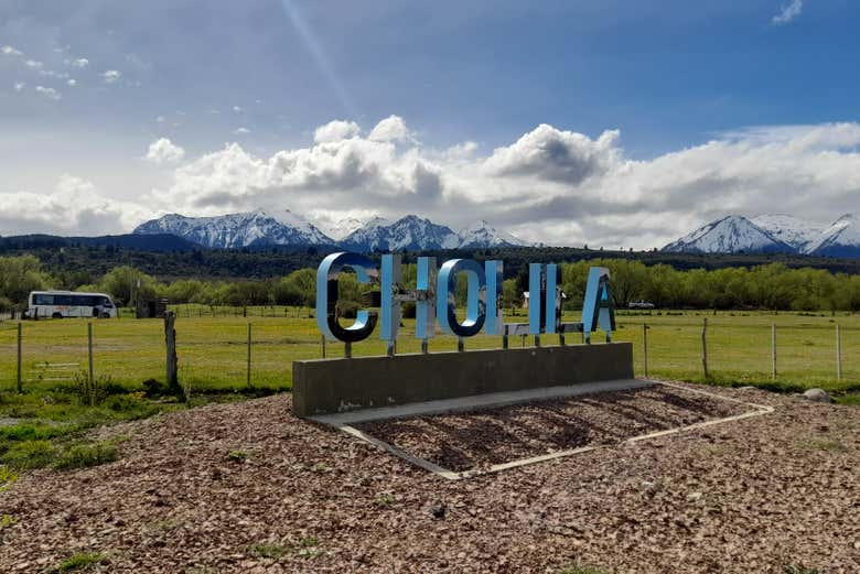 Letrero de Cholila