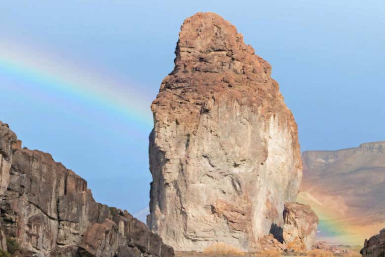Un arcoíris en Piedra Parada