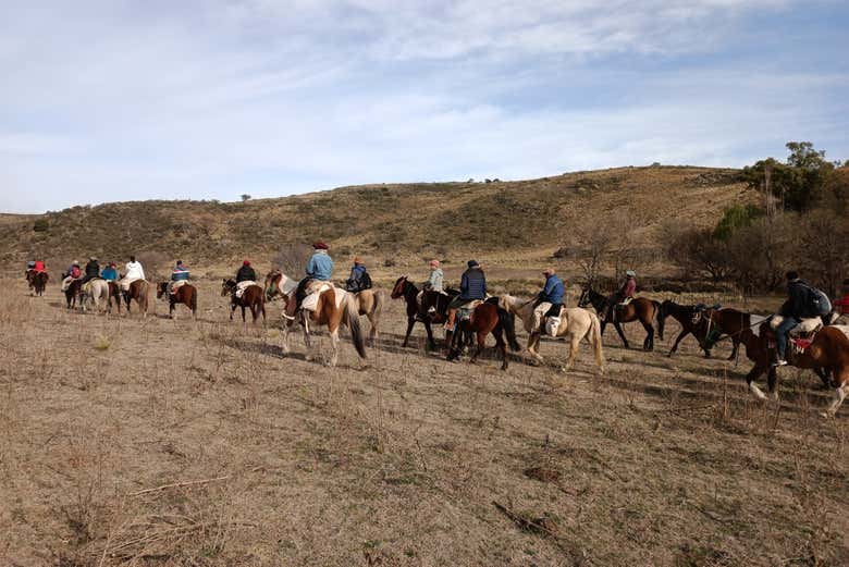 Desfrutando da rota equestre pelas serras de Córdoba