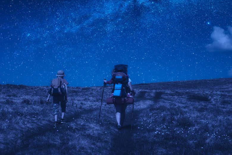 Caminando hacia la cima de La Banderita