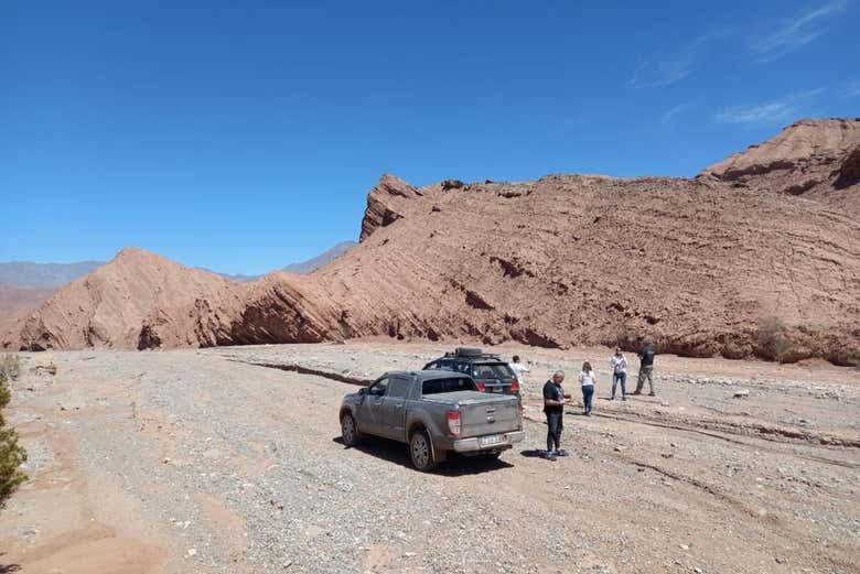 Percorrendo a quebrada em um 4x4