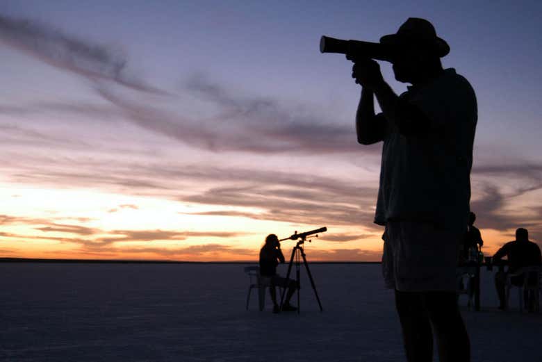Observación de estrellas en las Salinas del Gualicho