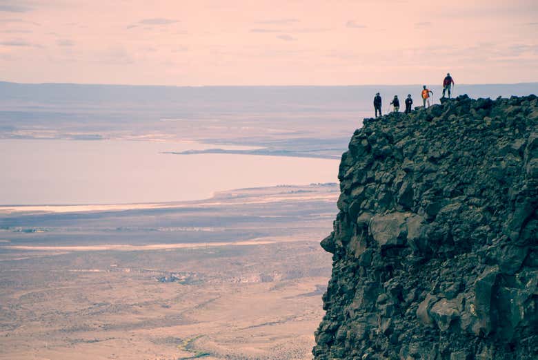 Disfrutando de las vistas desde la meseta
