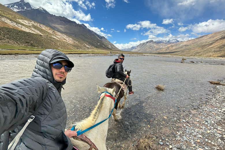 Take in the sheer grandeur of the Andes mountain range