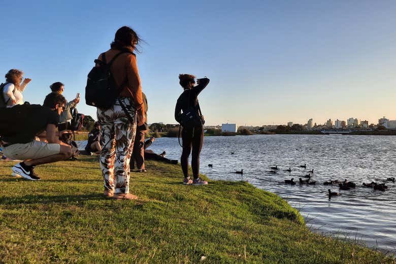Contemplando la costa de Mar del Plata