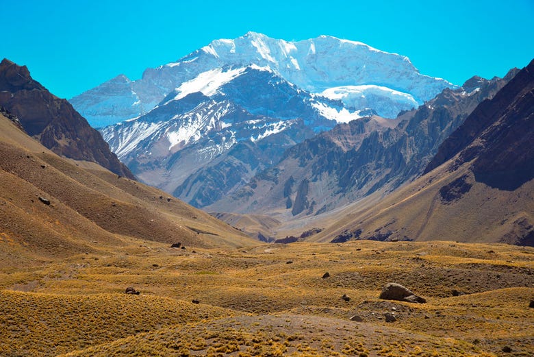 Aconcagua, the higest peak in the Americas