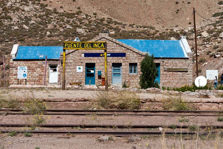 Llegando al Puente del Inca