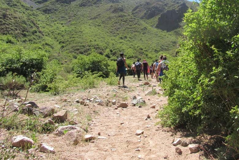 Enjoying the hiking route