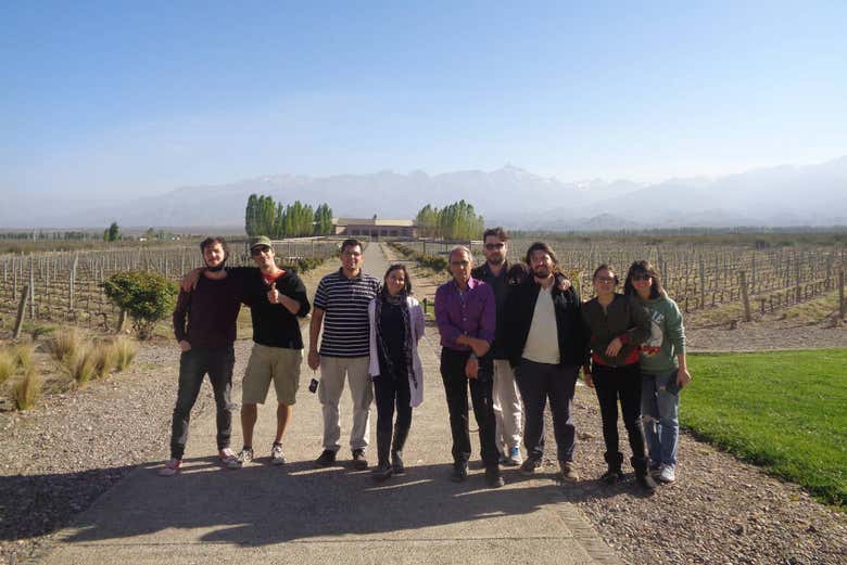 Enjoying the winery tour