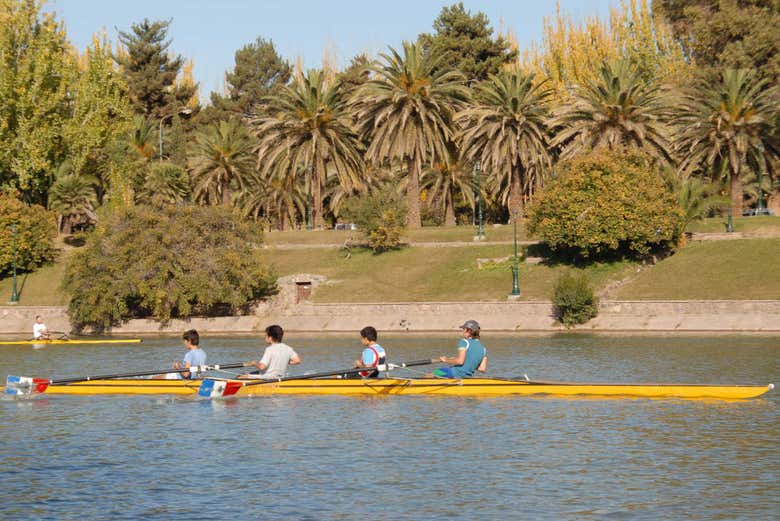 Kayak en el parque