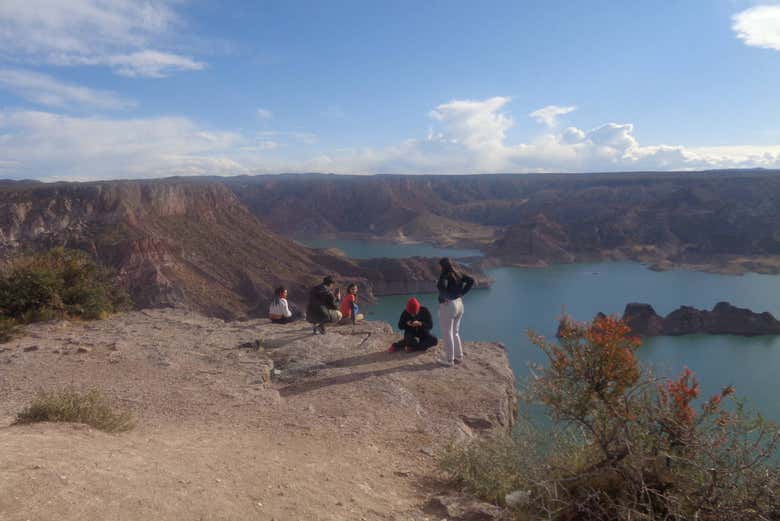 The viewpoint over lake Potrerillos