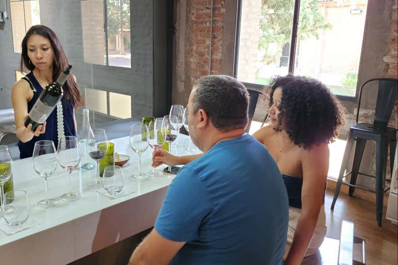 Realizando una cata de vinos