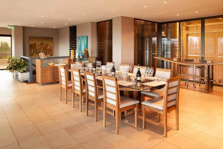 Sala de catas de la bodega Cruzat