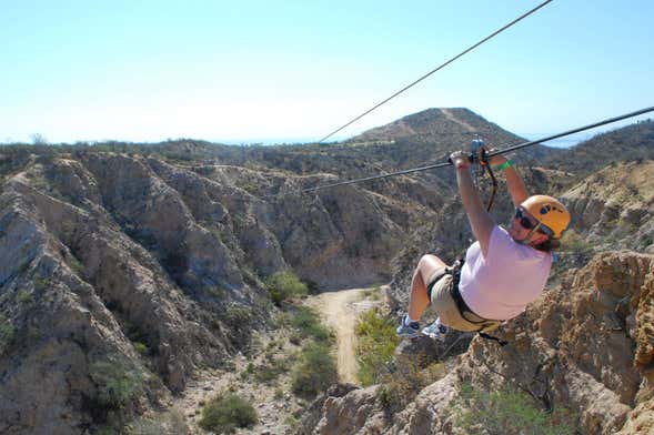 Zip line nella diga di Potrerillos