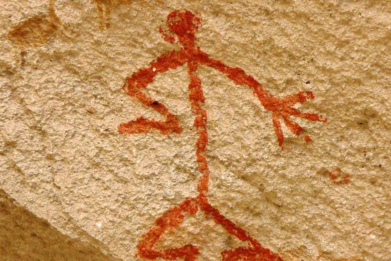 Figura hallada en la Cueva de las Manos