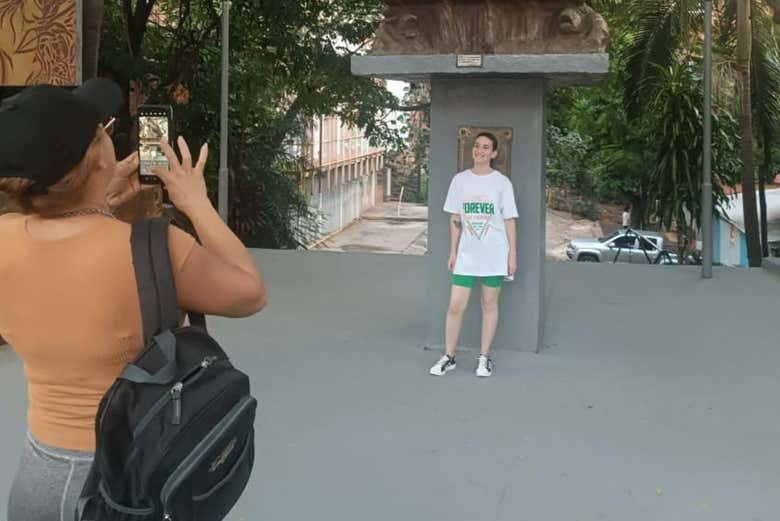 La foto del recuerdo en el free tour por Posadas