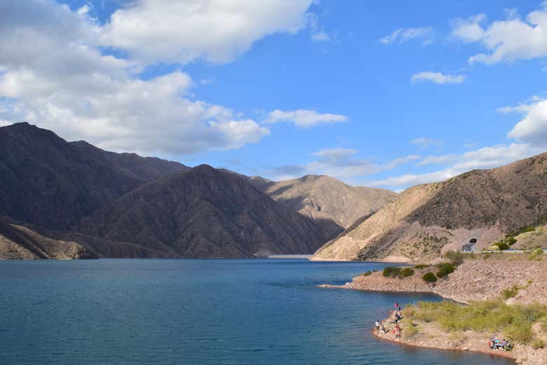 Panorâmica da represa Potrerillos