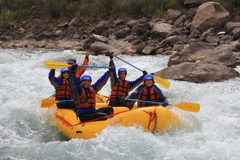 Desfrutando do rafting