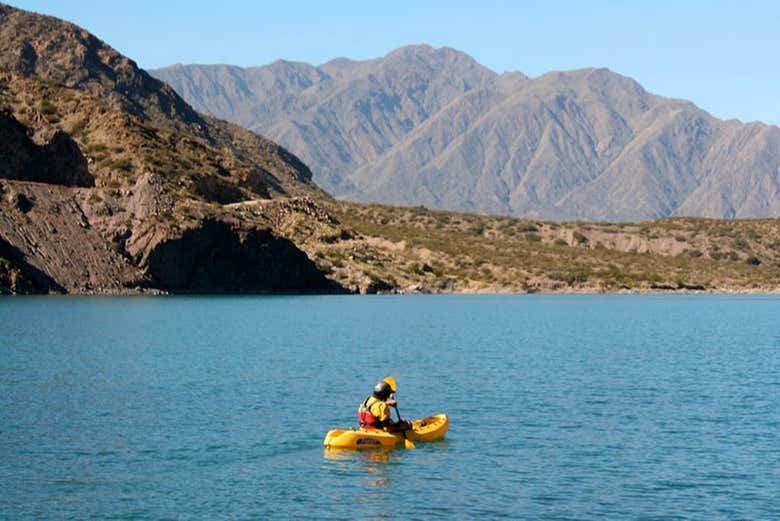 Desfrutando da paisagem em Potrerillos