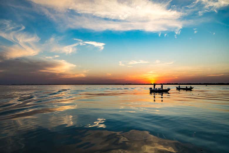 Disfrutando del atardecer