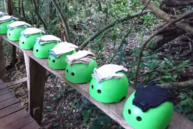 The helmets used on the activity